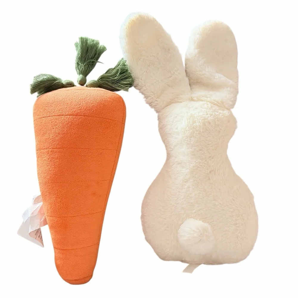 Easter Bunny Head, Bunny & Carrot Pillows - Room Essentials NEW